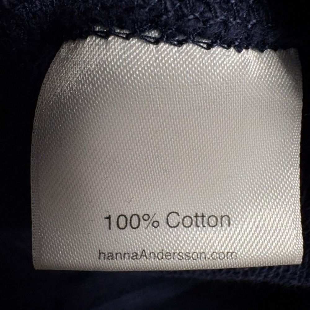 Hanna Andersson Kids' Navy Blue Zip-Up Hoodie 120 (US 6-7) - Picture 4 of 11
